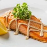 Baked Salmon with Tahini-Yogurt
